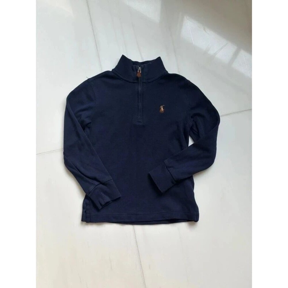 Polo Ralph Lauren boys navy quarter zip long sleeve shirt size 4 4T